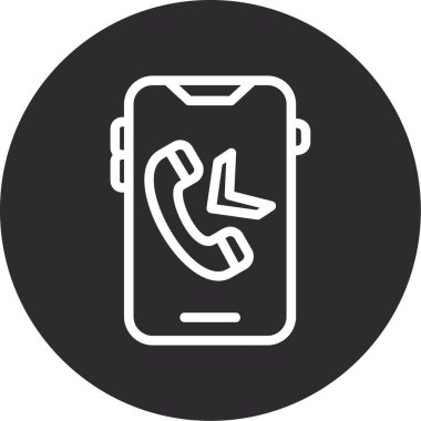 telefon arama simgesi, vektör illüstrasyonu