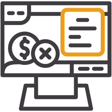 iş finans yönetimi simgesi ana hatlar biçiminde