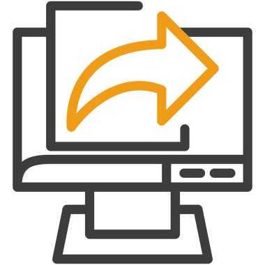 Bilgisayar. Web simgesi basit tasarım