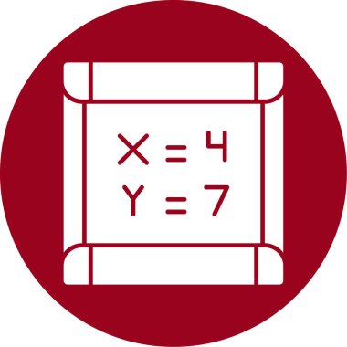Matematik. Web simgesi basit illüstrasyon