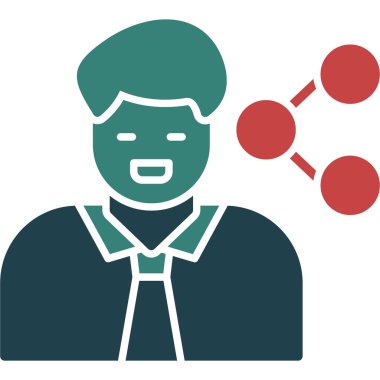 Virüslü insan kafası, vektör çizimi