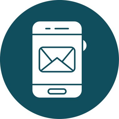 Mesaj var. Web simgesi basit tasarım