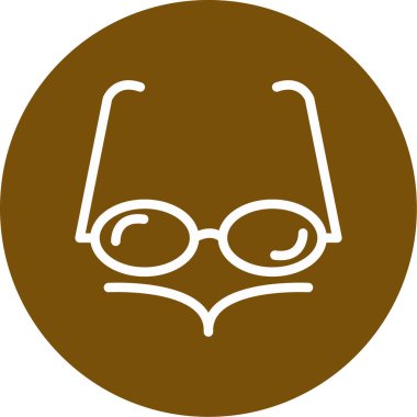 Gözlük okuyorum. Basit tasarım simgesi