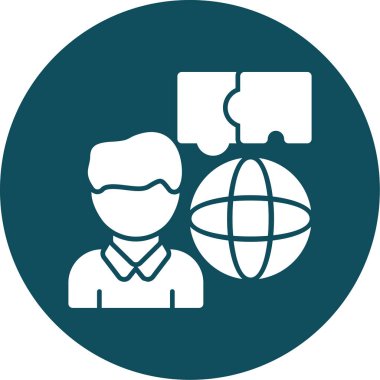 küresel iş kutsal kişilerin resmi, vektör çizim