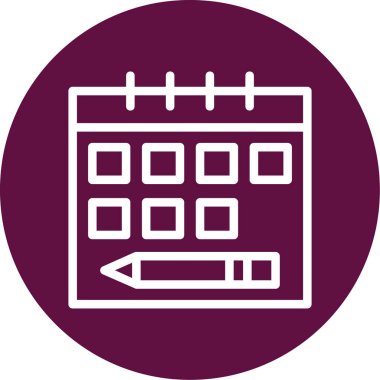 Takvim simgesi vektör illüstrasyonu