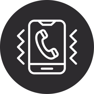 Arama telefon simgesinin vektör illüstrasyonu