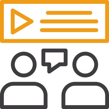 Konuş. Web simgesi basit illüstrasyon