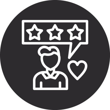 Müşteri geribildirim simgesi ana hatlar biçiminde