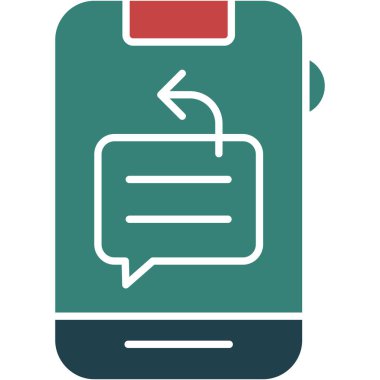 Smartphone ile konuşma balonu simgesinin