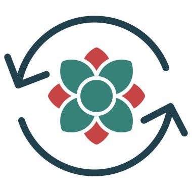 Çiçek renkli vektör simgesi