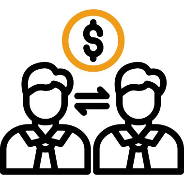 Doları vektör satırı simgesi