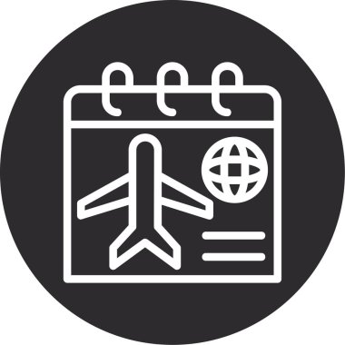 seyahat simgesi vektör çizimi