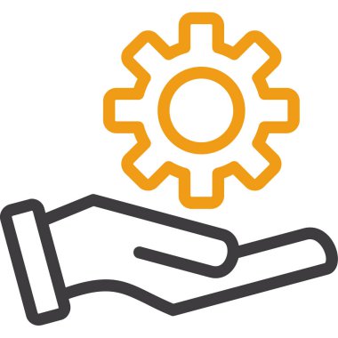 dişli simgesi vektör illüstrasyonu