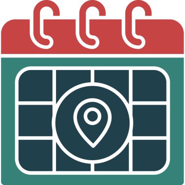 Bir harita simgesinin vektör illüstrasyonu