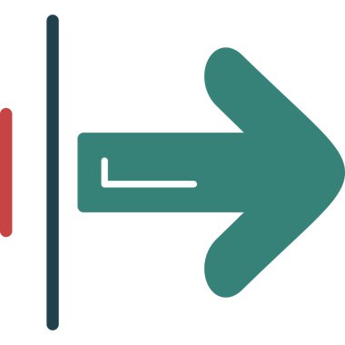 Düz biçimli sağ ok simgesi