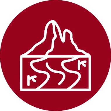 Vektör kamp simgesi, vektör illüstrasyonu