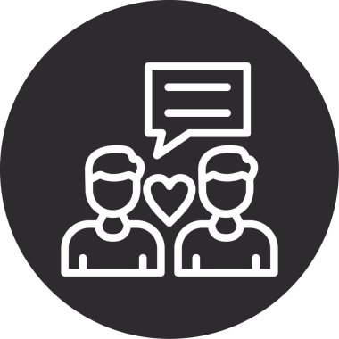 Konuşma balonu simgesinin illüstrasyon simge tasarım