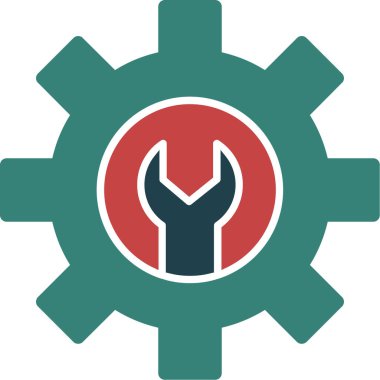 İngiliz anahtarı ve dişli simgesi