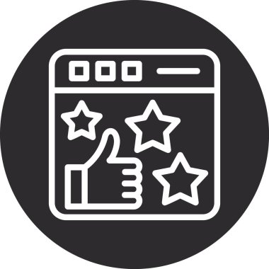 Reyting. Web simgesi basit tasarım