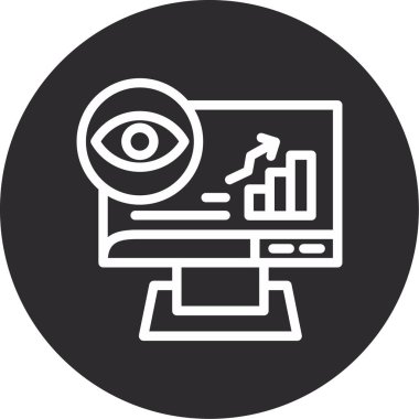 veri analiz çizgisi simgesi. vektör illüstrasyonu