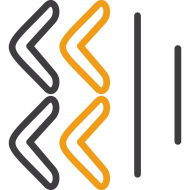 ok yönü simgesi ana hat biçiminde