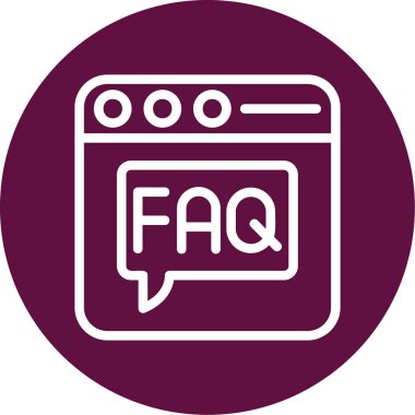 faq web renk vektörü simgesi