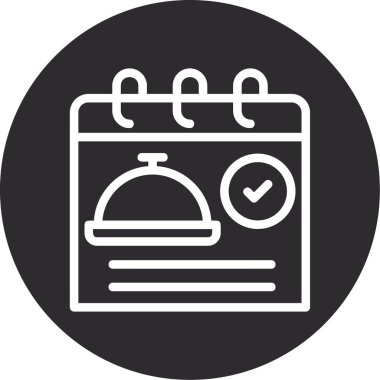 Otelde. Web simgesi basit illüstrasyon