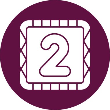 2 sayı vektör illüstrasyonu