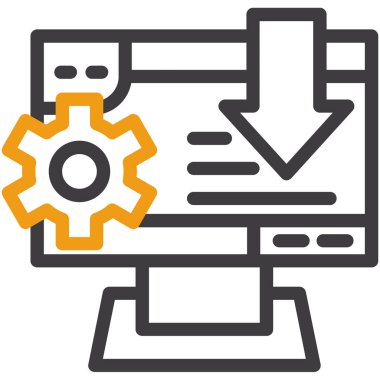 Simge, vektör illüstrasyonu ayarlanıyor