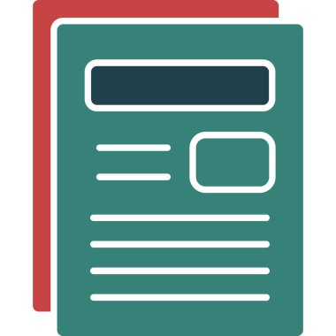 Belge. Web simgesi basit illüstrasyon