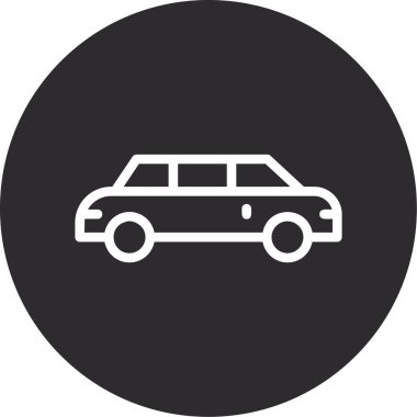 Araba Vektörü Kabartma Simgesi Tasarımı