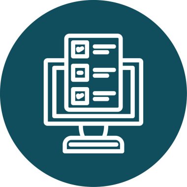 vektör monitörü web sayfası simgesi