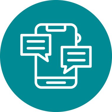 Cep telefonu. Web simgesi basit illüstrasyon