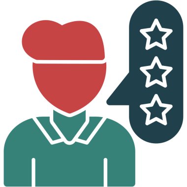 Müşteri derecelendirme düz ikon vektör çizimi