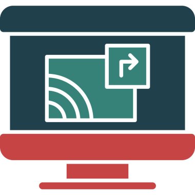 - İnternet. Web simgesi basit illüstrasyon