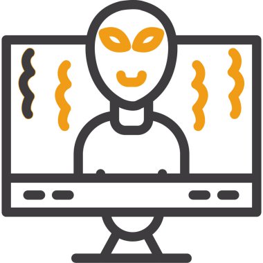 Hacker. Web simgesi basit illüstrasyon