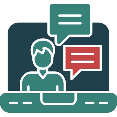 Sohbet ikonu. Basit resimleme