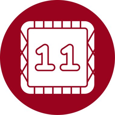 11 tarih vektör illüstrasyonu