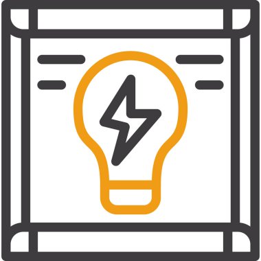 elektrik enerji vektörü simgesi