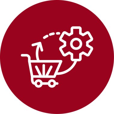 Kırmızı bir araba simgesinin vektör illüstrasyonu