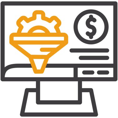 Çevrimiçi pazarlama ikonu. Çevrimiçi pazarlama vektör rengi düz izole