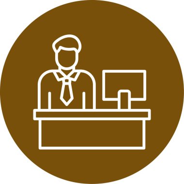 İş adamı. Web simgesi basit illüstrasyon