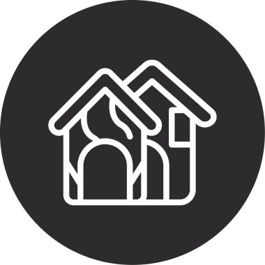 Emlak evi vektör simgesi