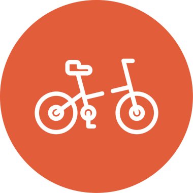 Bisiklet. Web simgesi basit illüstrasyon