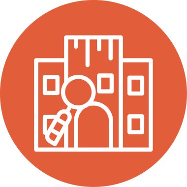 Modern yapı simgesinin vektör illüstrasyonu