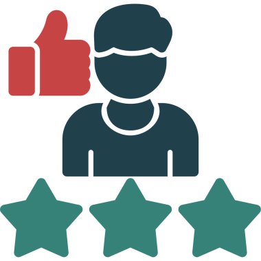 Reyting. Web simgesi basit illüstrasyon