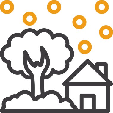 Moda tarzında izole edilmiş ağaç simgesi