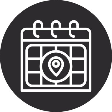 Vektör konumu simge illüstrasyonu