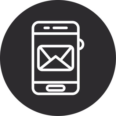 ileti simgesi, vektör illüstrasyonu.