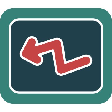 ok aşağı simgesi, vektör illüstrasyonu